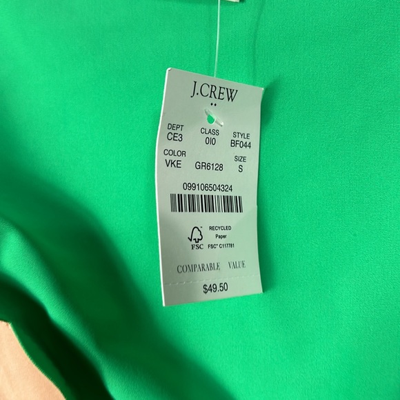 J Crew High-rise scalloped bikini bottom in Brilliant Green size small - Picture 5 of 12